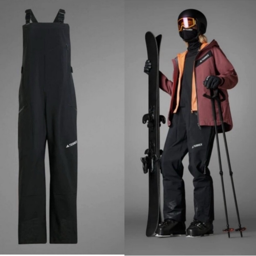 NWT adidas Women's Terrex Techrock 3L GORE-TEX C-Knit Bib Snow Pants